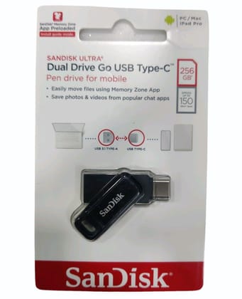 SanDisk C6 256GB Dual Pendrive USB+Type C 