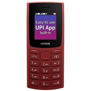 Nokia 106 with Built-in UPI Payment (Single Sim 1000 mAh Battery, 1.8 Inch Display, RED)
