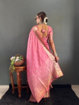 DARSHANS Women's Satin Printed Saree With Unstitched Blouse 5.5Mtr (Pink)-PID65192 DARSHANS Women's Satin Printed Saree With Unstitched Blouse 5.5Mtr (Pink)-PID65192