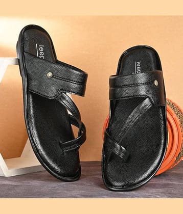 Leeport - Brown Men's Leather Slipper