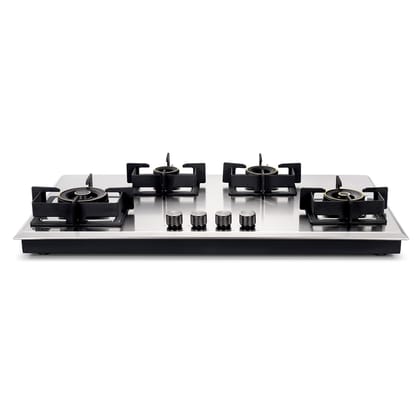 4 Burner DFVS XL Stainless Steel Hob with 2 Triple Ring Forged Brass Burners Auto Ignition (BH1094XLDFHT2TRSS)