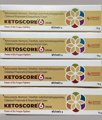 Ketoscore 6 Night Cream 15 Gm (Pack Of 4)