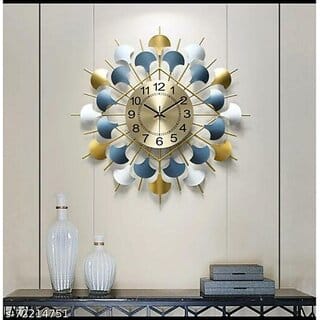 Amhomedecor Analog 81.3 cm X 20 cm Wall Clock (Multicolor, With Glass, Standard)