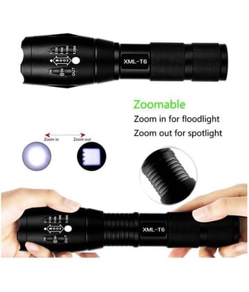 SHB 5W Flashlight Torch 5 modes Waterproof Cree Bright Zoom LED Torches - Pack of 1