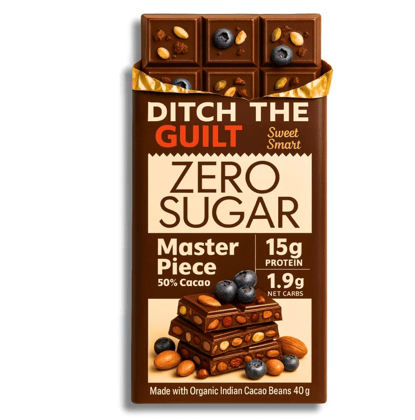 Master Piece • 15g Protein • Sugar Free Dark Chocolate • 40g bar