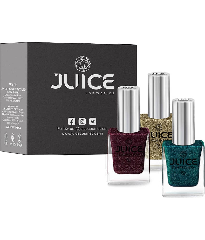 Juice - Multi Shimmer Nail Polish ( Pack of 3 )