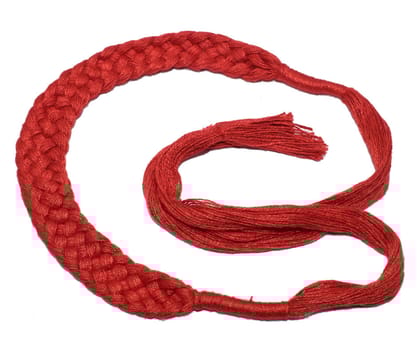 Red Braided Back Rope/Dori Adjustable Cord Necklace for Jewellery Making , (16 Inch) , NDR-008-Per Packet of 3 Pcs / 16 Inch