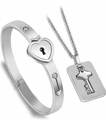 HEER COLLECTION - Silver Wrist Band ( Pack of 2 )