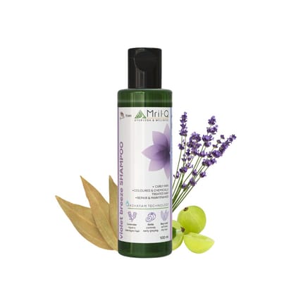 MrilQ Violet Breeze | Conditioning Shampoo | Dry, Curly, Chemically Treated Hair | Sulphate, Paraben & SLS Free