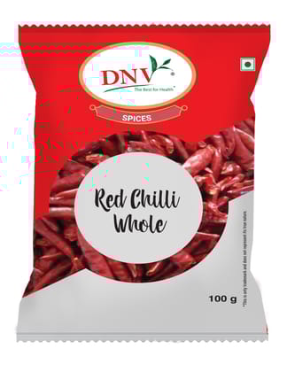 DNV Foods Dry Red Chilli Whole, 100 gm