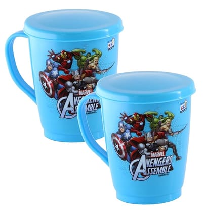 Ski Charlie Steel Mug 300 Ml For Kids (Set Of 2), Return Gift, Licensed Character Merchandise (Avenger)