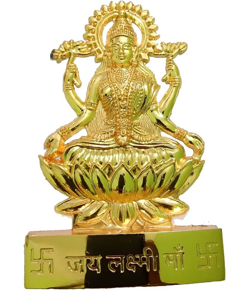 Shri Astha Vinayak Brass Goddess Laxmi Idol ( 10 cm )