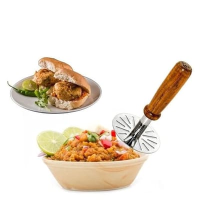 Bhaji Masher Premium Stainless Steel Vegetable Masher for Perfectly Smooth Mash, Ergonomic Handle for Easy Use, Ideal for Cooking and Meal Prep