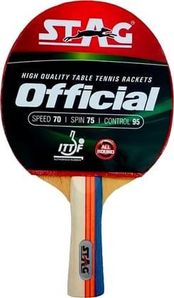 Stag Official Table Tennis Racquet (Packing - 1 Unit) by Total Sporting And Fitness Solutions Pvt Ltd