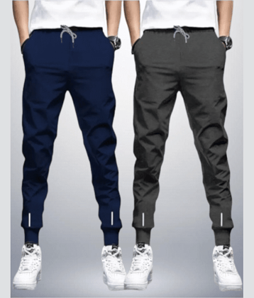 Reya Multicolor Cotton Blend Men's Trackpants ( Pack of 2 )