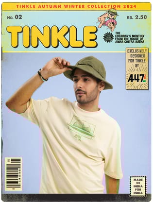 Tinkle x A47: Shambu's Wildlife Wonders Oversized T-Shirt-S