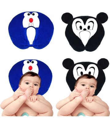 JUZZII Set of 2 Multi-Colour Velvet Kids Fibre Filled Pillow