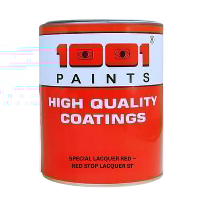 1001 Special Lacquer Red  Red Stop Lacquer ST | High-Visibility Industrial Coating | Fast-Drying, Durable Finish | 4L