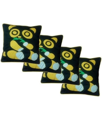 Hugs'n'Rugs Multi Embroidery Cotton Cushion Cover - Pack Of 4