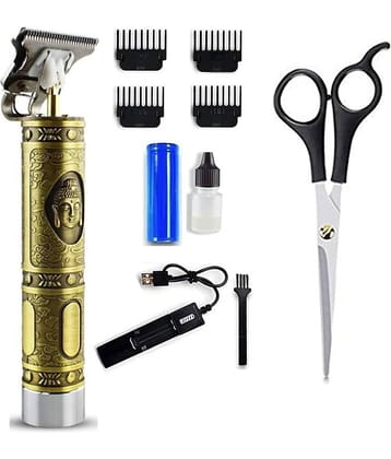 Lenon 6 Inch Scissor, T99 Gold Cordless Beard Trimmer With 60 minutes Runtime