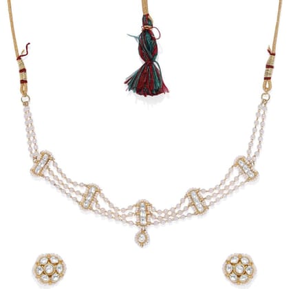 Delicate Pachi Kundan Pearls Choker Set