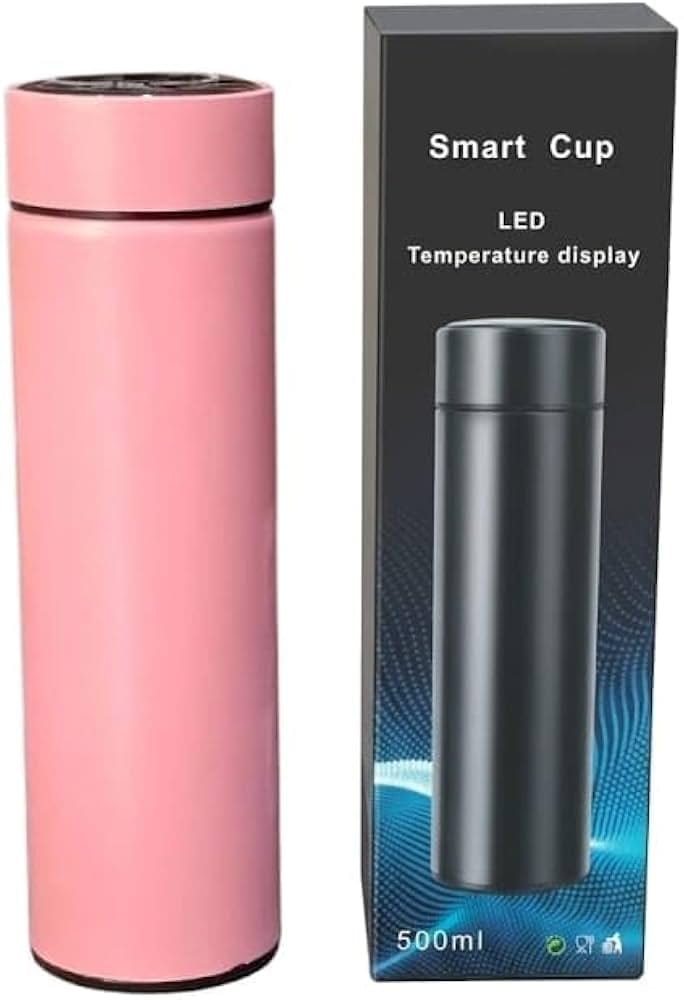 Smart Water Bottle 500 ml with LED Temperature Display (Multicolor)