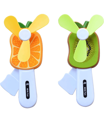 KP2® Kid's Hand Pressure Mini Fan Fruit Shape Cute Squeeze Toys / Cool Summer Fan/ Fan Without Battery (Multi Color) Pack of 1