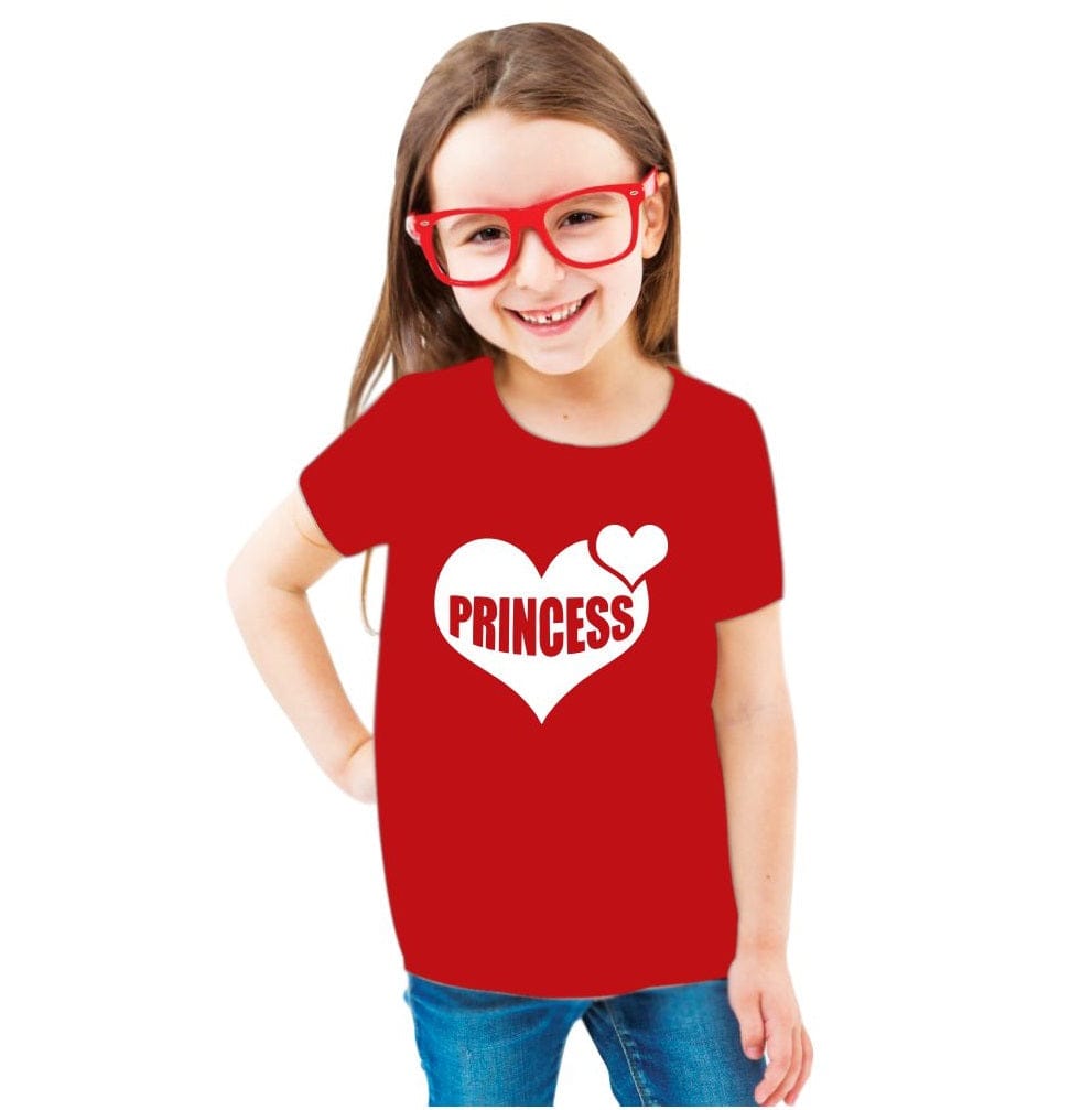 Princess Heart - Cotton T-Shirts For Girls-0 - 2 Years