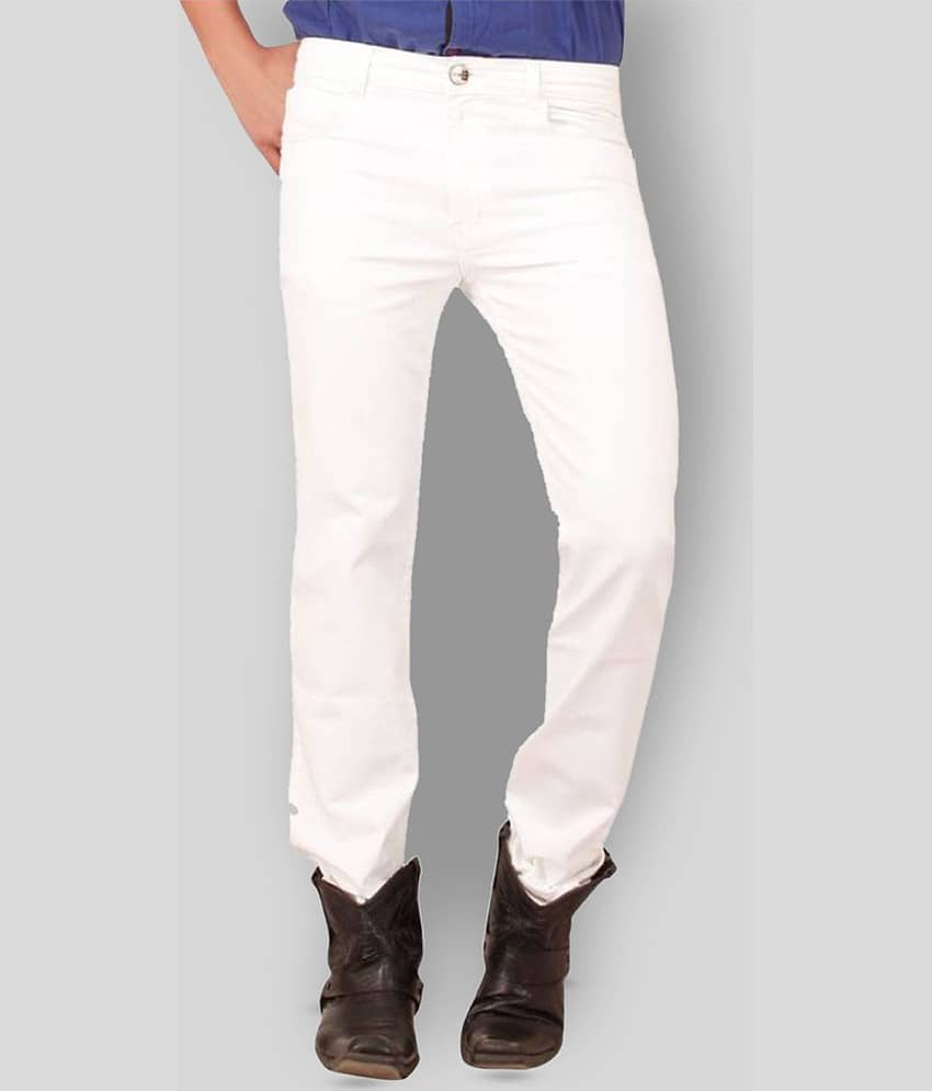 Lawson - White Cotton Blend Skinny Fit Men's Jeans ( Pack of 1 )