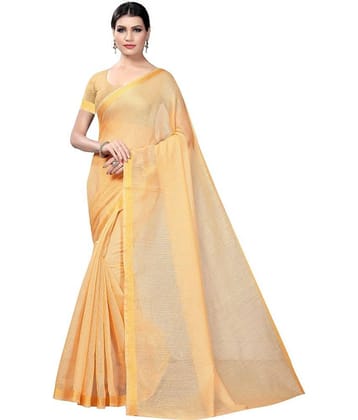 Sadhvi Art Silk Printed Saree With Unstitched Blouse Piece ( Beige )