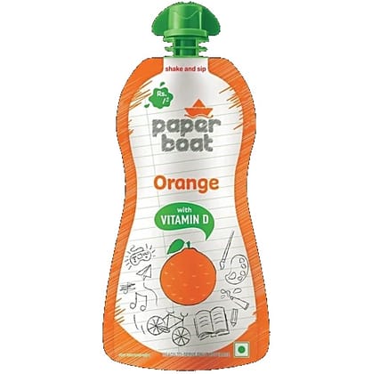 Paper Boat Orange Juice - With Vitamin D, 150 ml