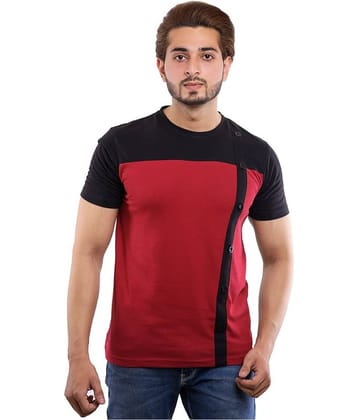 OXRYZER - Wine Cotton Regular Fit Men's T-Shirt ( Pack of 1 )