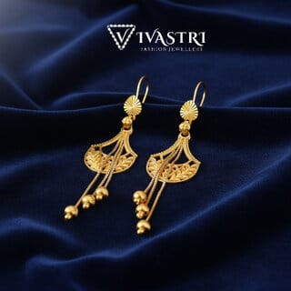 Vivastri Chain Drop 1 Gram Gold Plated Alloy Dangle Drop Earrings for Women & Girls - VIVA2879ERG Vivastri Chain Drop 1 Gram Gold Plated Alloy Dangle Drop Earrings for Women & Girls - VIVA2879ERG