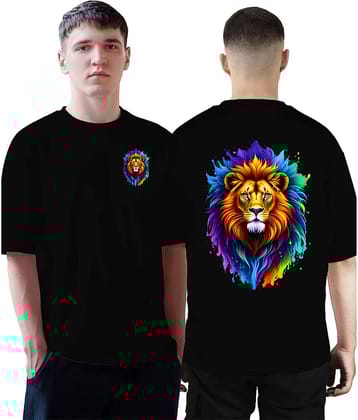 VEE SAA Cotton Regular Fit Printed Half Sleeves Men's Round T-Shirt - Black ( Pack of 1 )