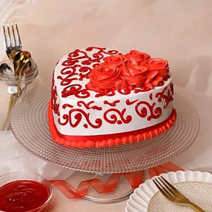Rosy Heart Chocolate Cake Half Kg