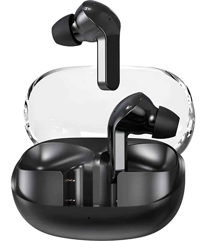 VERONIC G2 Transparent Bluetooth True Wireless (TWS) In Ear 24 Hours Playback Powerfull bass,Fast charging IPX4(Splash & Sweat Proof) Black