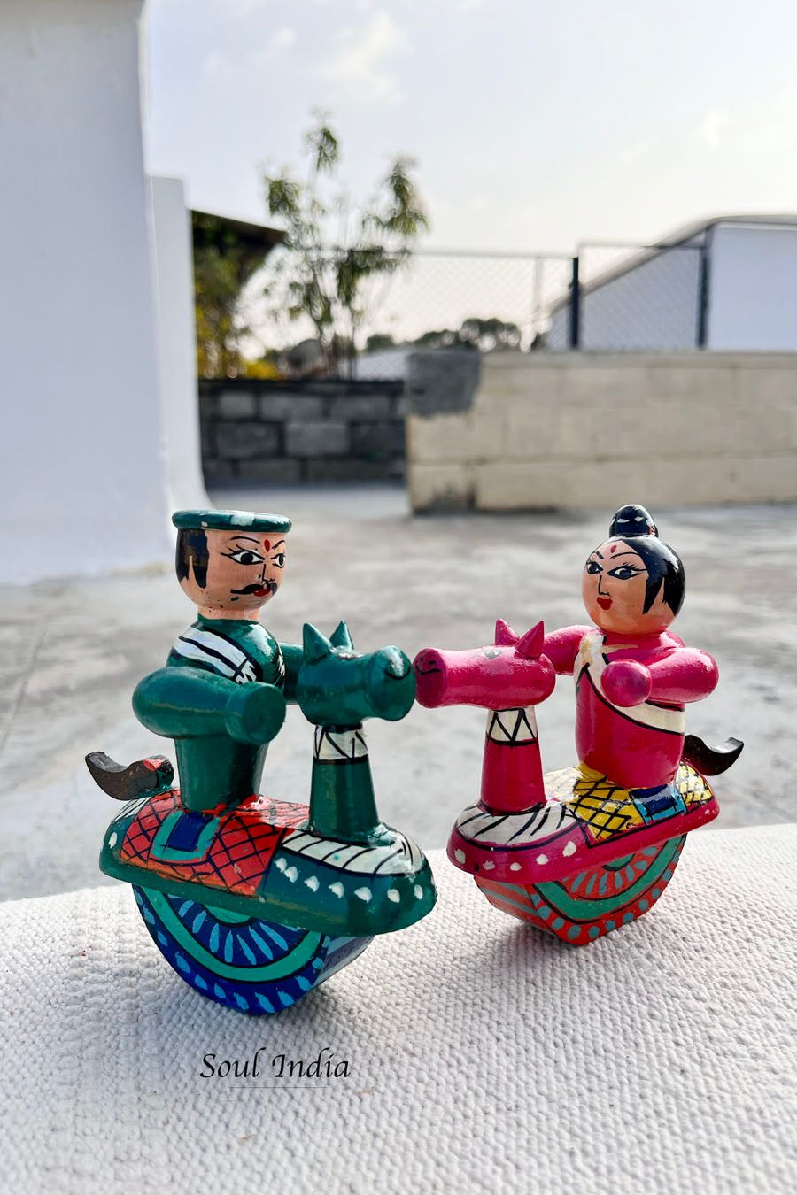 Handcrafted GI TAGGED Etikoppaka Folk Dancers ( Kheelu kudre )