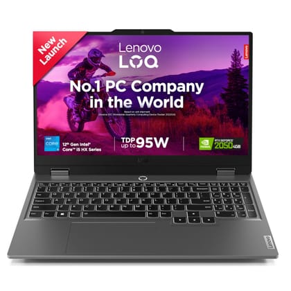 Lenovo LOQ 12Th Gen Intel Core I5-12450HX | NVIDIA RTX 2050 4GB (12GB RAM/512GB SSD/15.6 Inches (39.6Cm)/144Hz/Windows 11/100% Srgb/3 Month Game Pass/1Yr ADP Free/Grey/2.4Kg),83GS008VIN Gaming Laptop Lenovo LOQ 12Th Gen Intel Core I5-12450HX | NVIDIA RTX