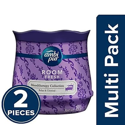 Ambipur Moodtherapy Collection Room Fresh Gel - Relax & Unwind, Lavender, 2 X 180 g Multipack