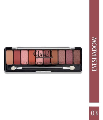 Glam21 10 Color Eyeshadow Palette LongLasting mattes and creamy shimmers 13.5g Shade-04