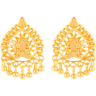Vighnaharta Allure Beautiful Earrings Elite Chic Gold Plated Screw back  earring  for Women and Girls  [VFJ1830ERG]