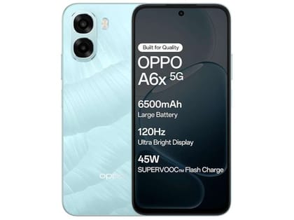 Oppo A6X 5G Smartphone 6GB RAM, 128GB Storage Smooth Performance - Ice Blue