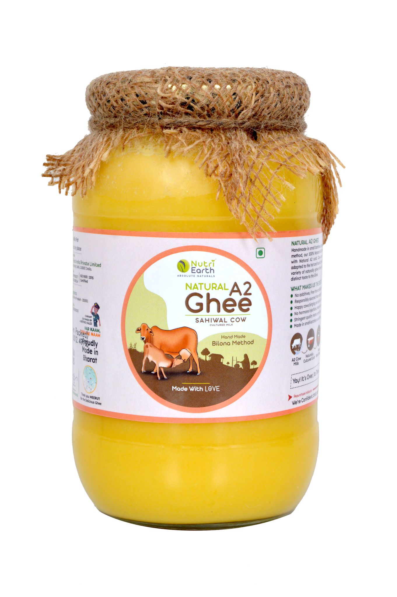 NutriEarth A2 Ghee Sahiwal Cow 1 Kg
