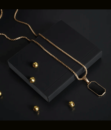 PUJVI Black Pendant ( Pack of 1 )
