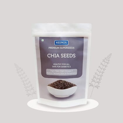 Keeros Premium Raw Chia Seeds (Black) For Weight Loss, 400 gm Keeros Premium Raw Chia Seeds (Black) For Weight Loss, 400 gm