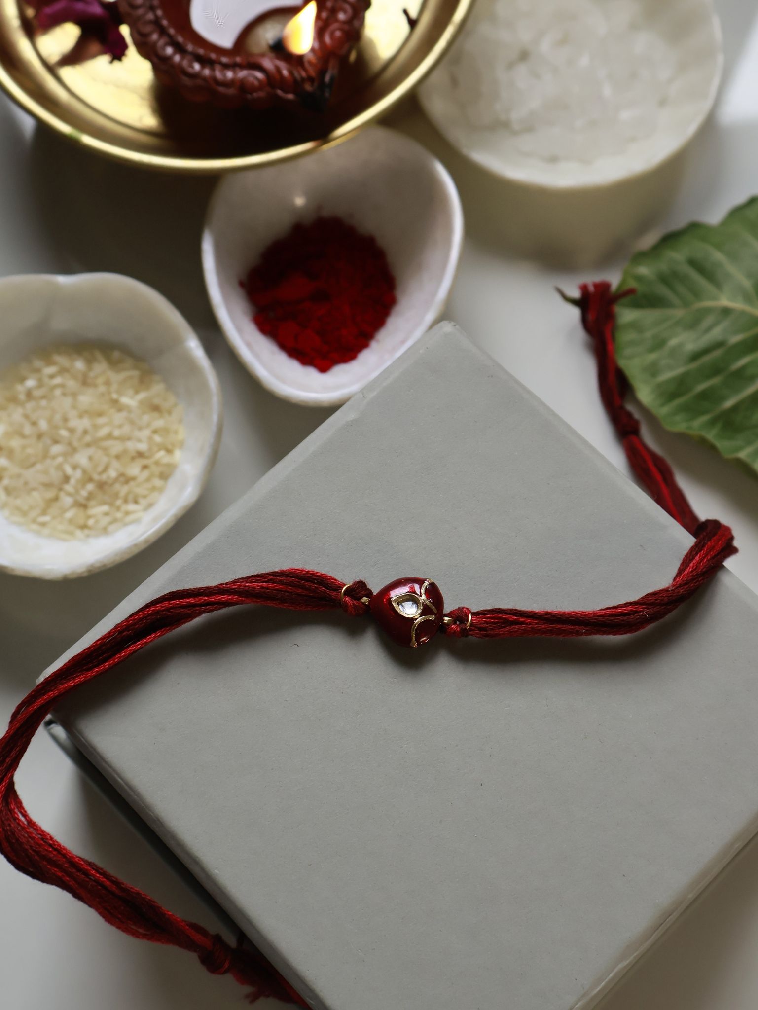 Rae Kundan Rakhi-Red