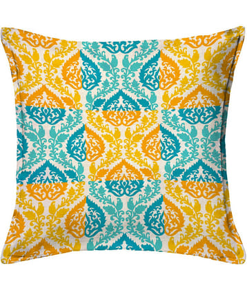 Houzzcode - Water Repellent Green Polyester Pillow Covers 40x40x3 ( Pack of 1 )