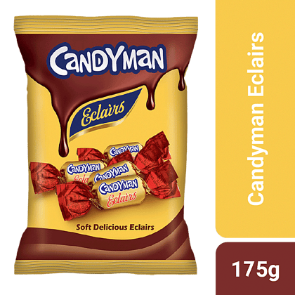 Candyman Chocolate, Eclairs, 175G Polybag
