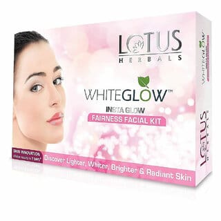 Lotus Herbals Whiteglow Insta Glow 4 In 1 Facial Kit  For Radiant Glowing Skin  Natural Ingredients  160G