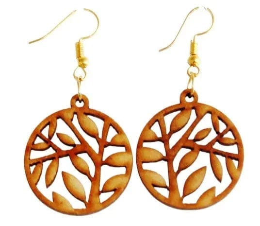 Nature-Inspired Wooden Earrings - Eco-Friendly Fashion